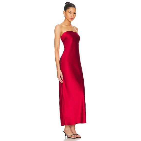 More To Come Emma Strapless Dress Red Size XS - Picture 2 of 6